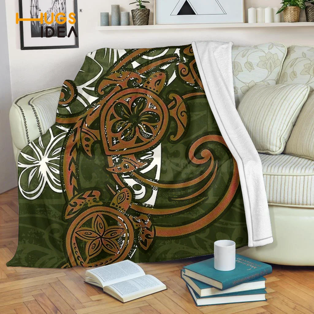 

HUGSIDEA плюшевое тонкое одеяло премиум-класса, новый тренд 2021 года для женщин, гавайская черепаха, цветы, дизайн, искусственное одеяло