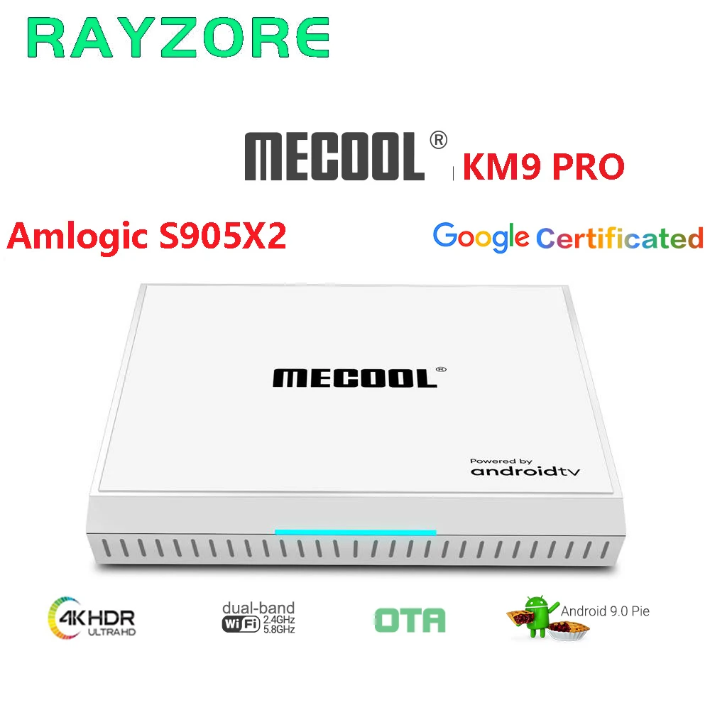 Mecool KM9 PRO Honor TV Box 4 г 32 Android 9 0 Amlogic S905X2 Smart box 2 г/5G двойной WI FI Bluetooth Google