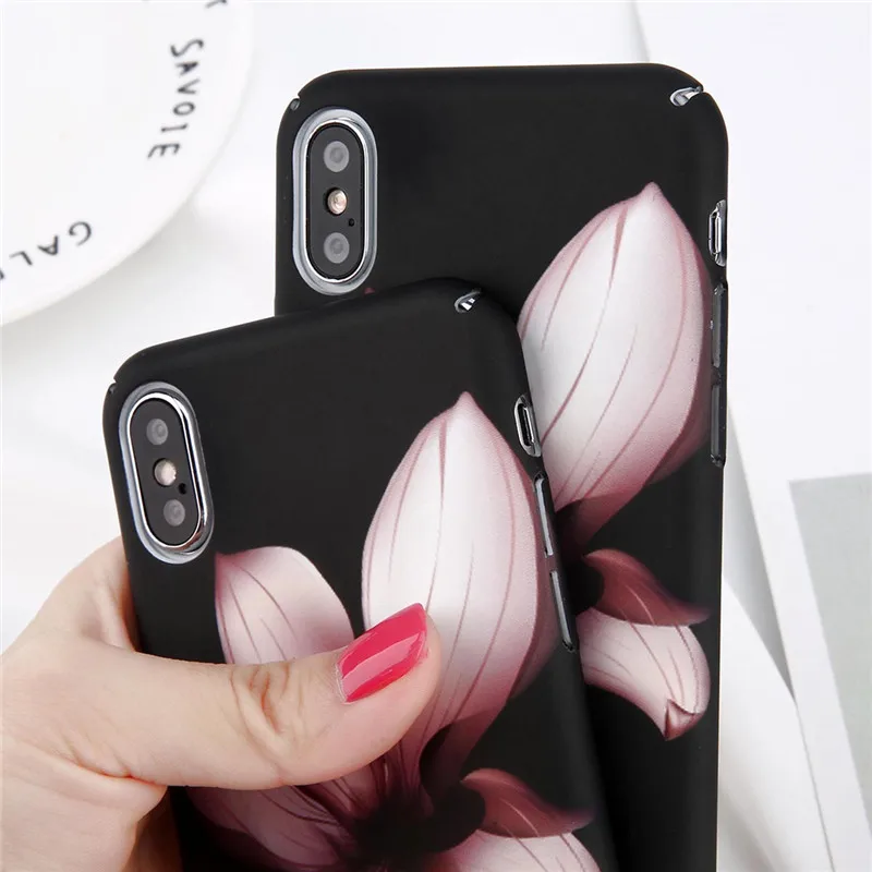 Lovebay цветок листья чехол для телефона в форме кактуса IPhone X XS 7 8 Plus Жесткий ПК