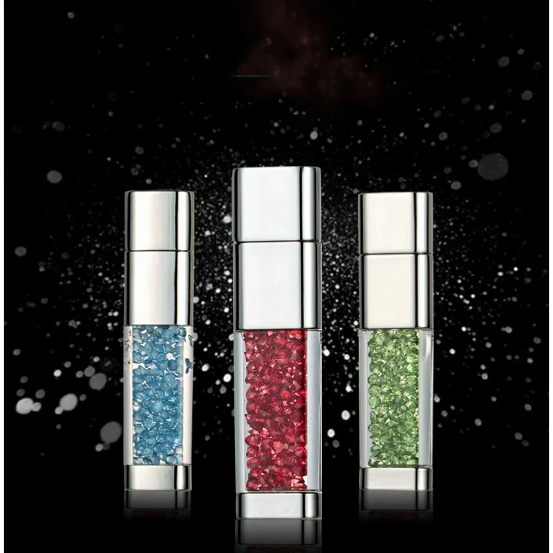 Fashion Diamond Logo Customised Crystal With LED Light metal USB flash Drive pen drive 8GB 16GB 32GB Jewelry memory stick usb | Компьютеры