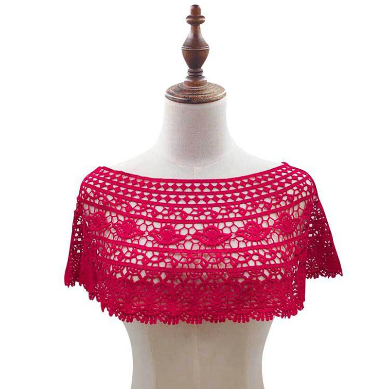 Вязанный кружевной воротник выдолбленная шея куртка без бретелек шаль жилет