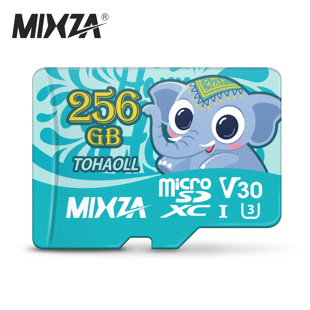 MIXZA слон оригинальный слот для карт памяти 256 ГБ 128 Гб 64 U3 80 МБ/с. 32 sd карта Class10 UHS 1