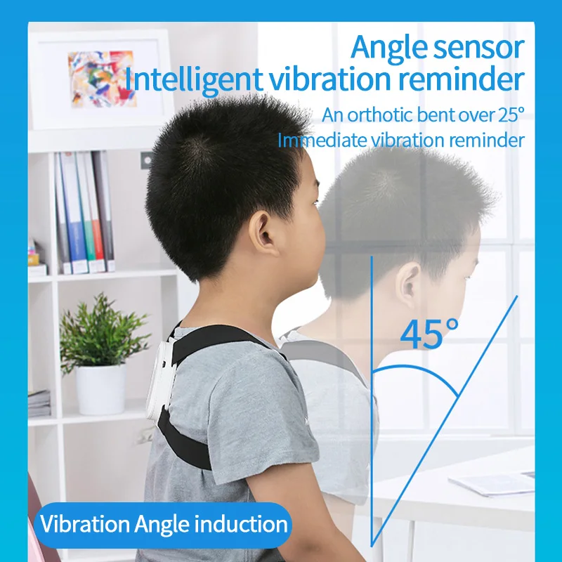 

Posture Corrector With Vibration Reminds Incorrect Sitting Posture Back Brace Shoulder Support Belt Corset Posture Correction