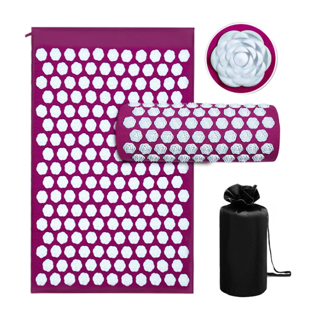 

Massager Lotus Acupuncture mat Cushion Relieve Stress Back Pain acupressure mat and Pillow Massage Yoga Mat for Body Relaxation