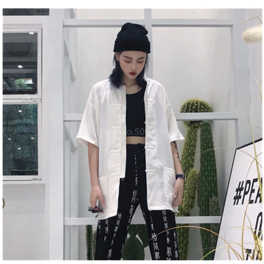 Традиционная китайская блузка Женский костюм-рубашка в готическом стиле