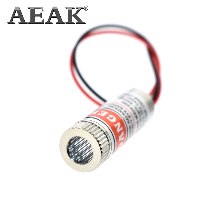 Лазерный модуль AEAK с красной леской регулируемый фокус 5 мВт 650нм В промышленный