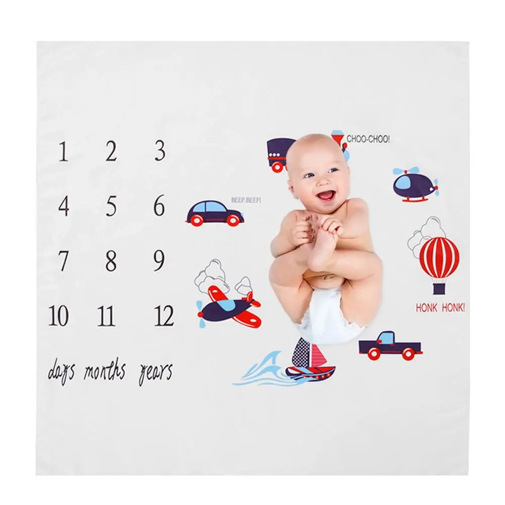 

Baby Photography Prop Blankets Feet Printed Newborn Photo Backdrop Cloth Newborn Baby Milestone Blanket Infant Photography Back