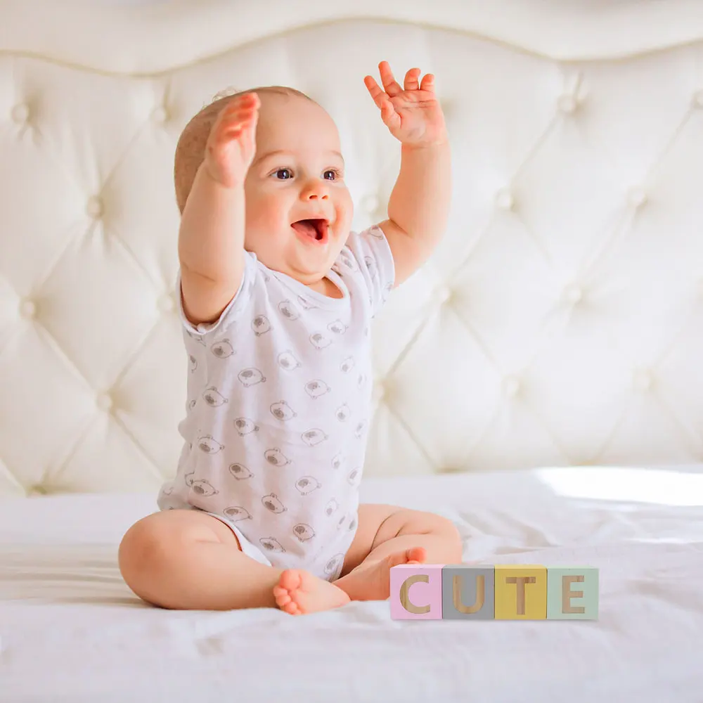 

4Pcs Baby Milestone Blocks Premium Wood Blocks Photography Props for Newborn