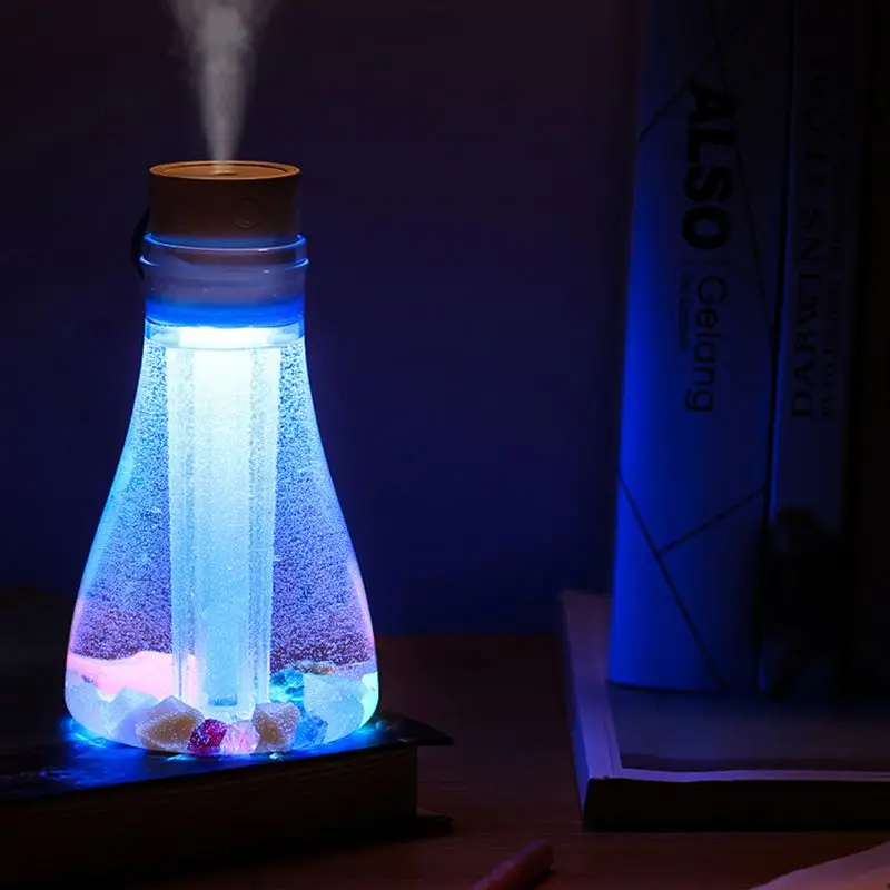 

500ml Wishing Bottle Air Humidifier USB Aroma Mist Essential Oil Diffuser LED G5GB