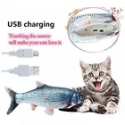 USB электрическая зарядка, 3D Рыба, кошка, игрушка для домашних животных, Жевательная Интерактивная дропшиппинг, движущаяся мягкая электронная Рыба для кошек