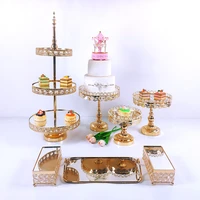 crown silver wedding display cake stand cupcake tray tools home decoration dessert table decorating party suppliers