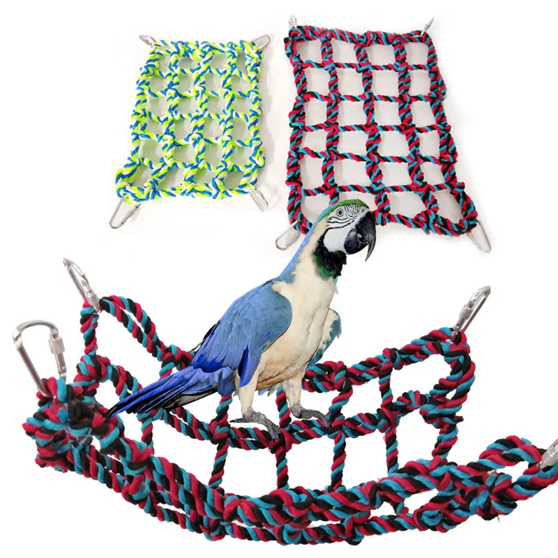 2 размера веревка для скалолазания попугая плетеная сетчатая лестница пеньковая
