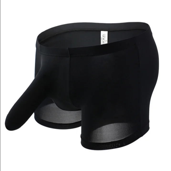 

Men's Ice Silk Underwear Elephant Nose Sexy Shorts Ultra-thin Quick-drying Low-waist Comfortable Boxer Briefs