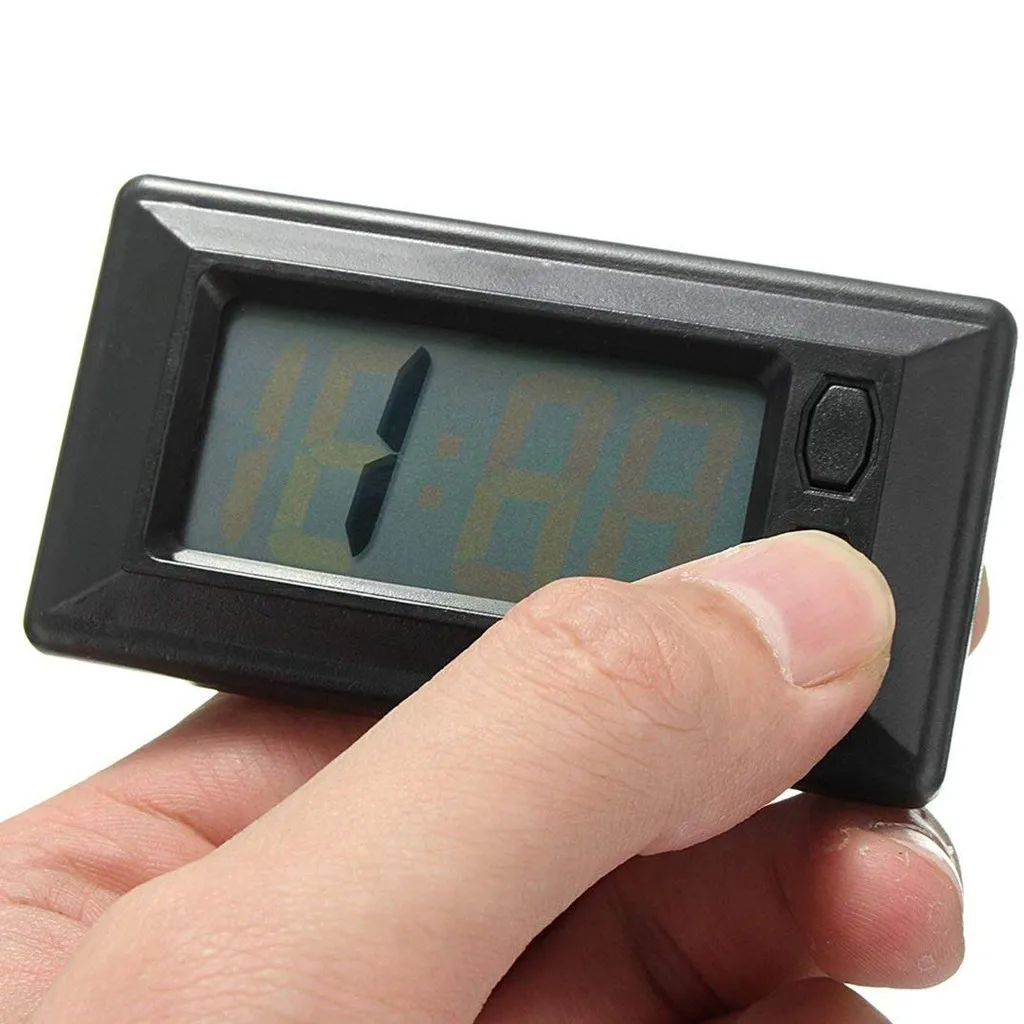 Mini Ultra-Thin LCD Clock Auto Car Truck Dashboard Date Time Calendar Stick Large Screen Digital Display 19OCT8 | Дом и сад