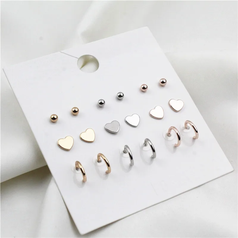 

Suit small fresh and simple heart fashion students small earrings