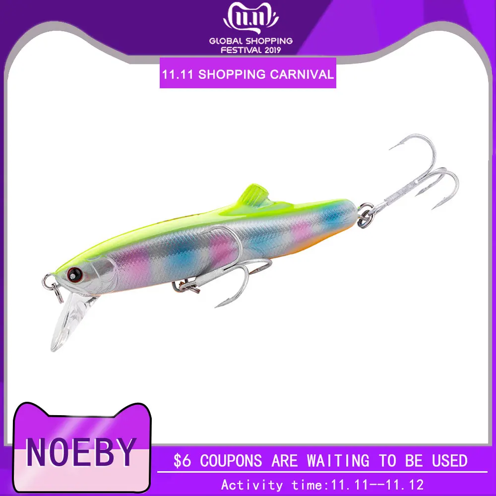 NOEBY гольян NBL9060 бас Щука Карп Walleye форель пластик Рыбалка воблер, твердая наживки плавающие наживки набор искусственных приманок море 9 см/42 г