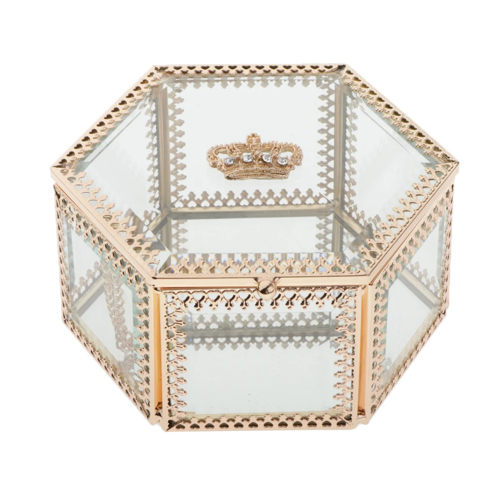 

Vanity Clear Travel Crown Make-up Jewelry Storage Case for Birthday Gifts