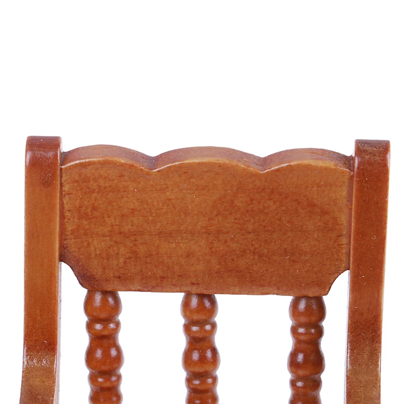 

1:12 scale dollhouse Miniature Plastic Wooden Revolving Chair Desk Chair Model Dollhouse Furniture Rocking chair