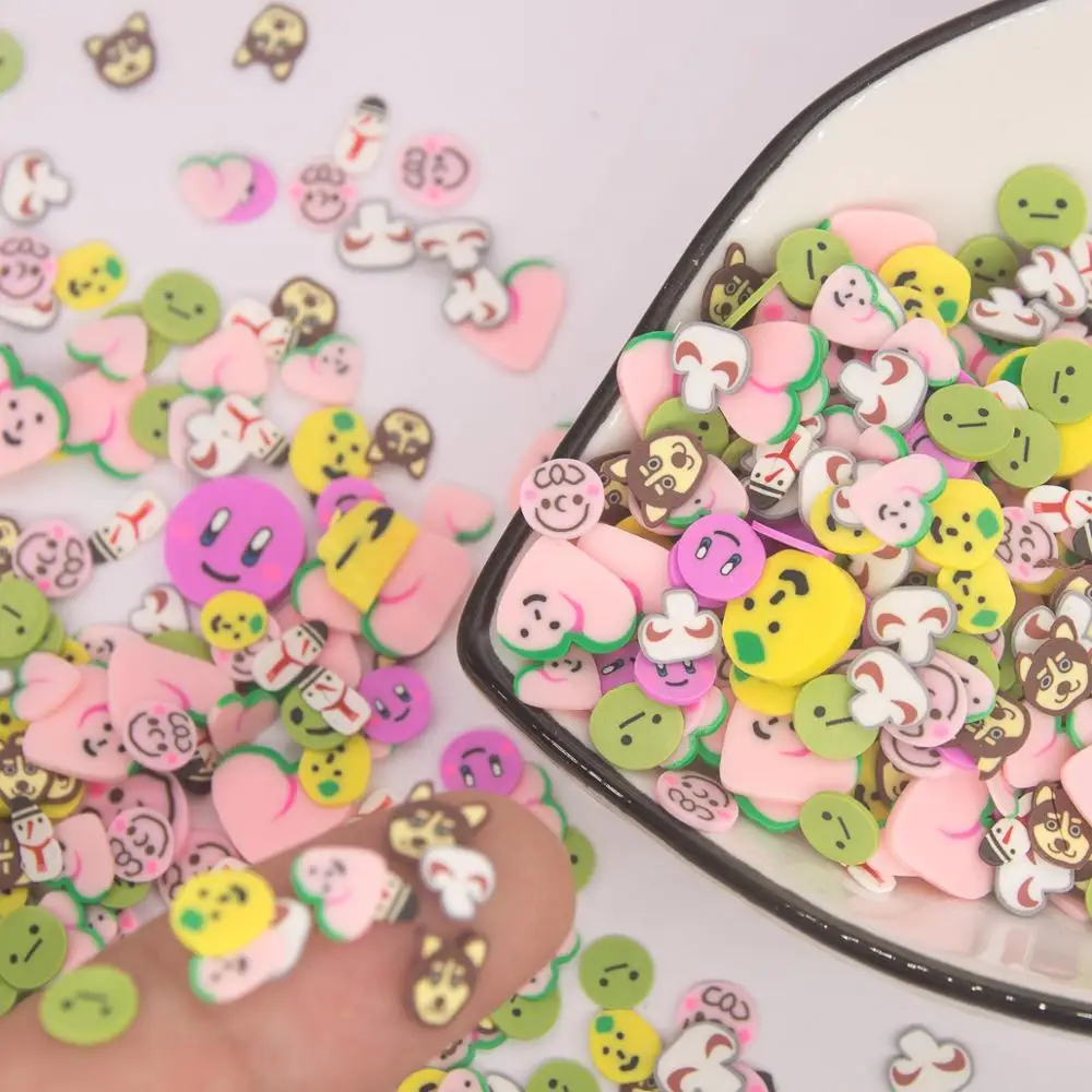 Фигурка для выражения лица 65 г ломтики полимерной глины украшения телефона