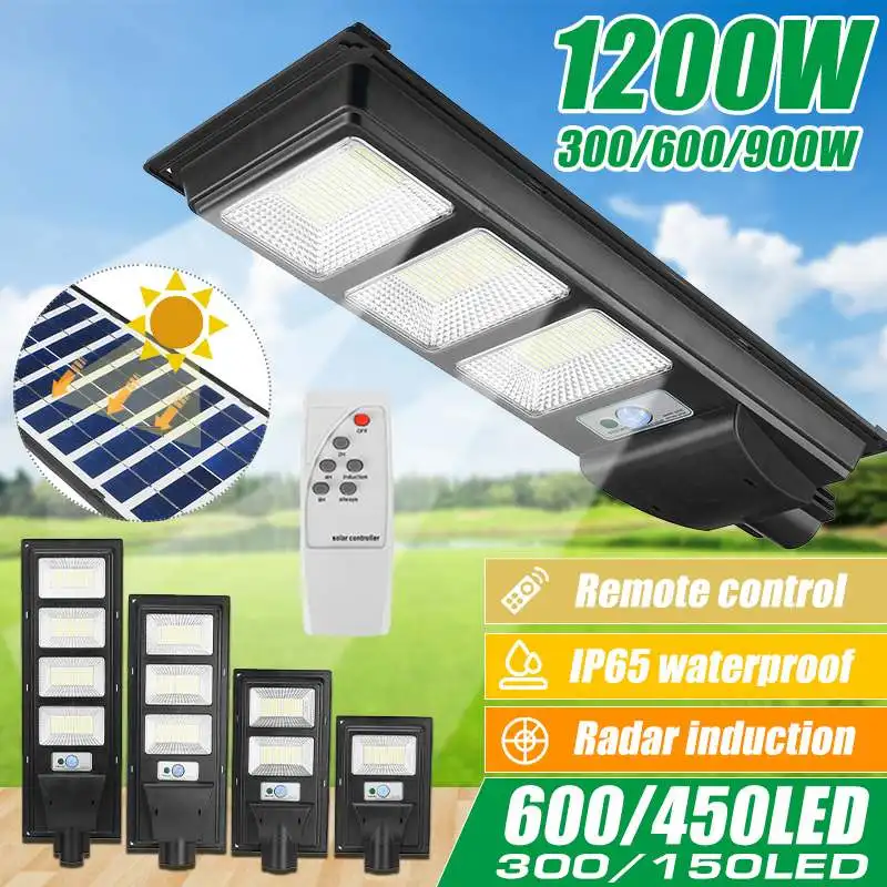 300W/600W/900W/1200W светодиодный солнечный светильник уличный на солнечной энергии с