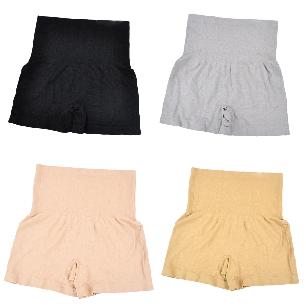 

Женские Бесшовные Трусики с высокой талией, Утягивающие трусики для коррекции живота, ребристые трикотажные утягивающие корсет для похудения, Защитные шорты