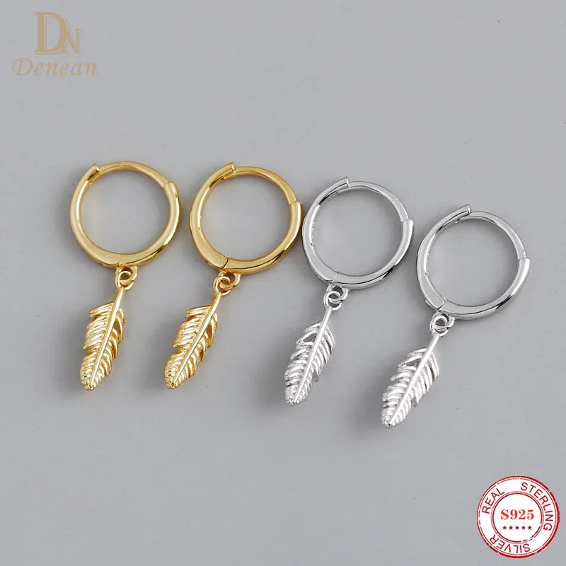 

Denean S925 Sterling Silver Maple Leaves Earrings For Women Unique Design Fashion Light Luxury Jewelry Accessory