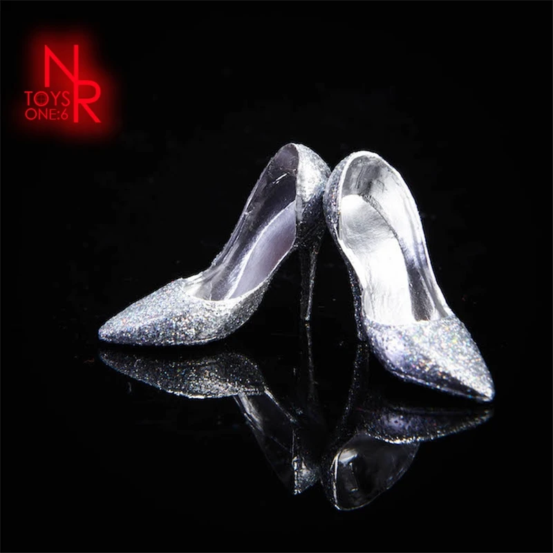 

In Stock 1/6 NRTOYS NR12 Female Plastic High Heels Crystal Shoes Model Fit 12'' PH Body