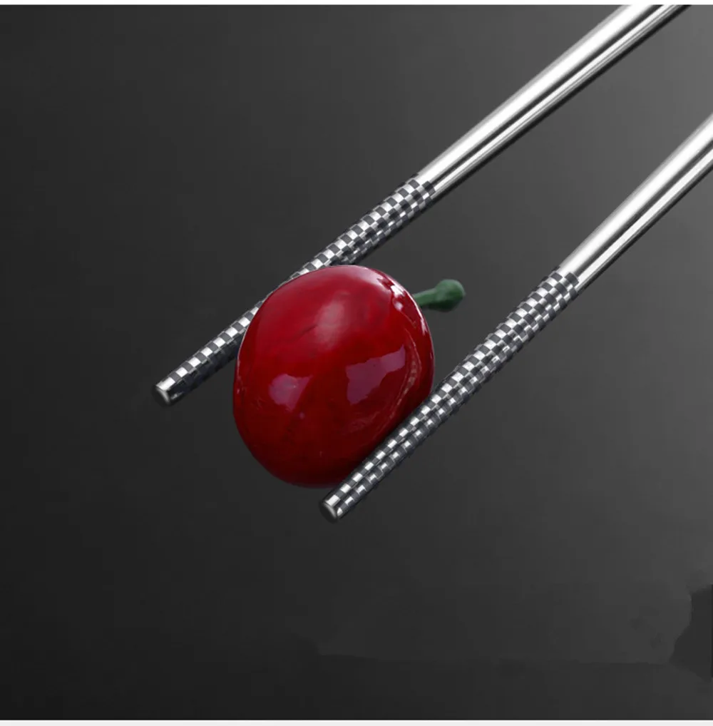 1 пара Роскошная нержавеющая стальная палочка для еды набор металлических