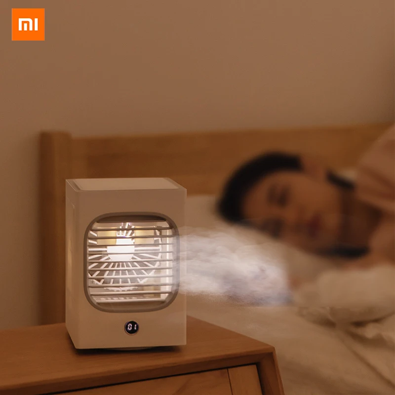 

Xiaomi Mijia Youpin Mini Air Cooler Portable Small Fan Big Wind Air Circulation Fan Desktop Air Conditioning Fan with Ice Water