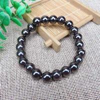 hot selling health care magnetic 10 mm ball black gallstone bracelet magnetic therapy health care string health care bracelet