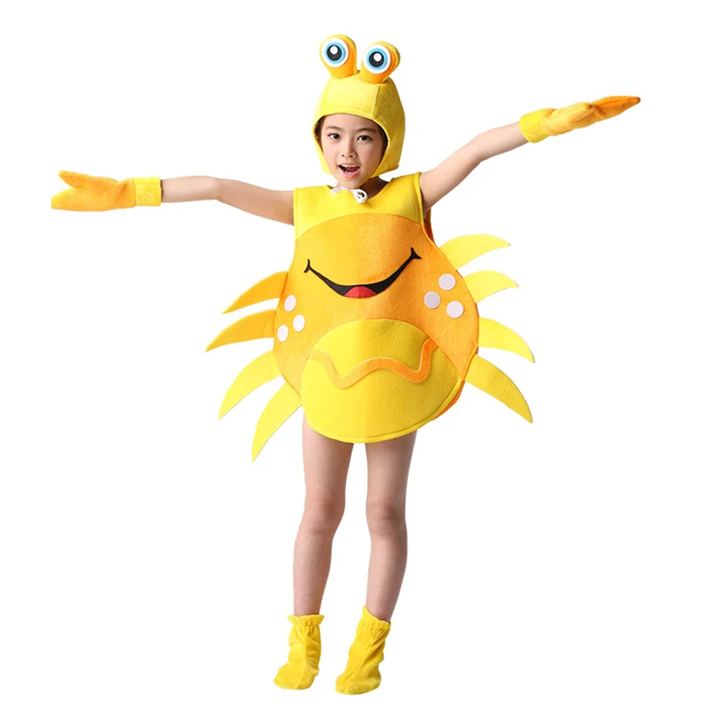 Детский костюм краба в виде животного для вечеринки на Хэллоуин одежда мальчиков