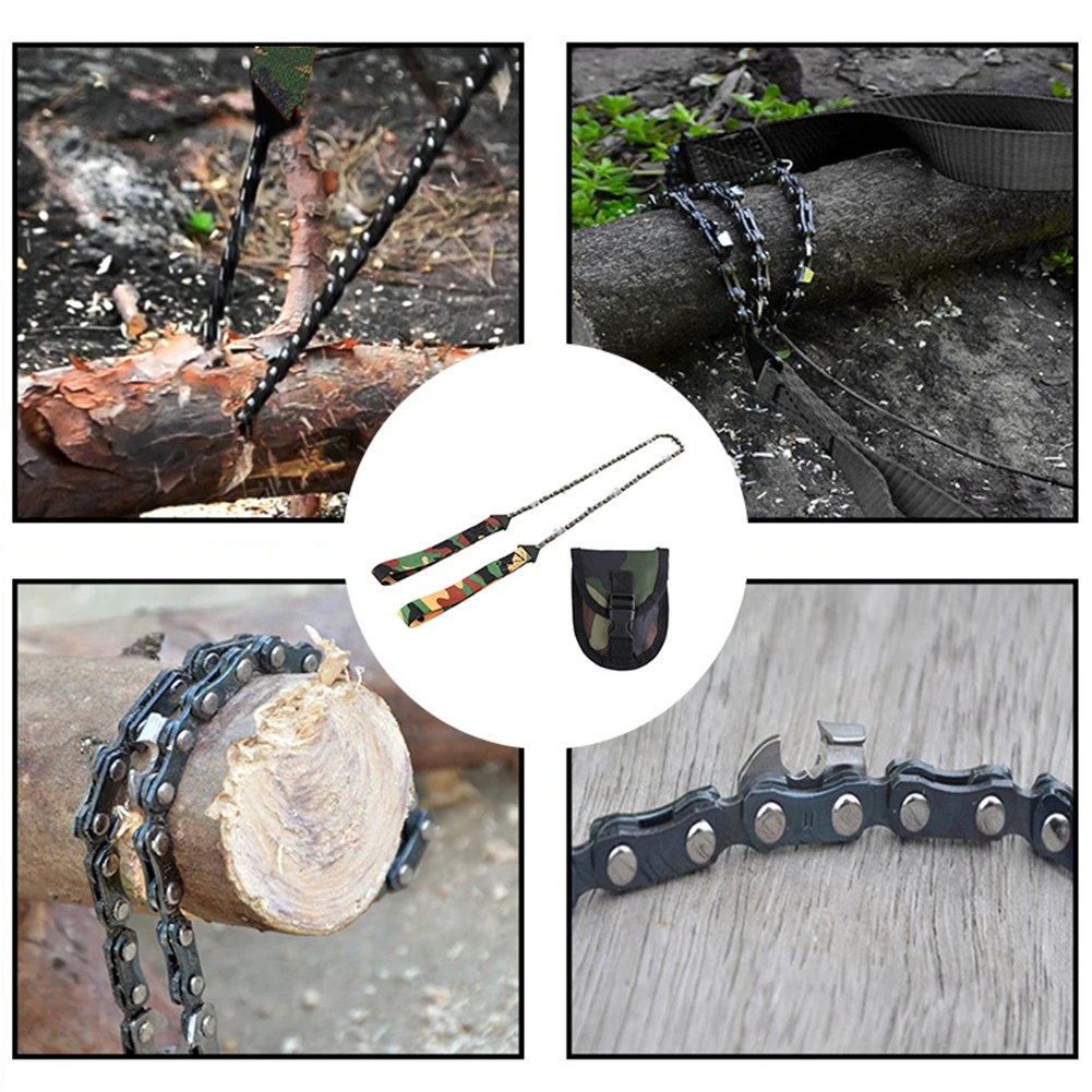 

Folding Portable Survival Chain Saw Chainsaw Emergency Camping Pocket Hand Tool Pouch With Camouflage Pocket Bag Hand Saw Tools