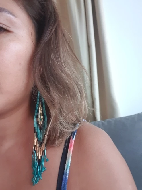 Dvacaman большие бусы серьги с бахромой для женщин Boho Этнические длинные висячие серьги массивные ювелирные изделия для свадьбы