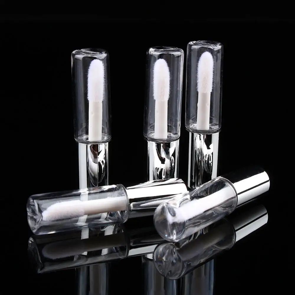 1.2ml Plastic Clear Lip Gloss Tube Lips Balm Bottle Brush Empty Cosmetic Container Makeup Organizer Lipgloss Tubes | Красота и