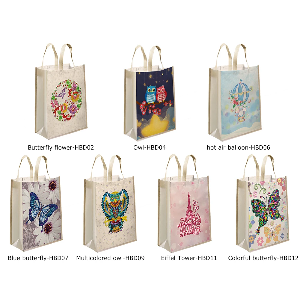 

DIY Diamond Painting Handbag Mosaic Drill Reusable Eco-friendly Shopping Storage Bags Foldable Grocery Tote Home Organizer Gift
