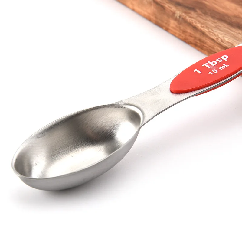 5 шт./компл. из нержавеющей стали цветной комплект двух головкой мерные ложки для