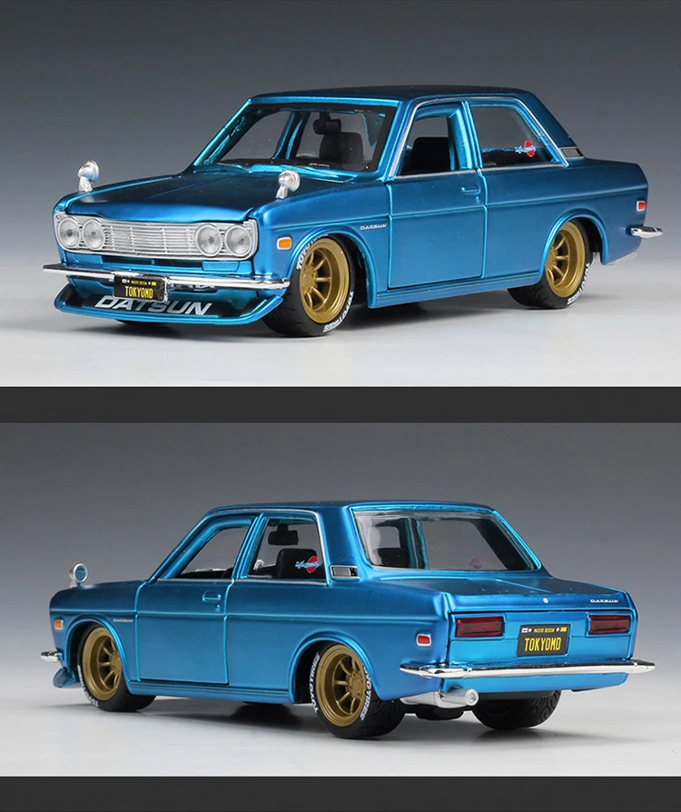 Maisto 1:24 1971 DATSUN 510 Ретро модель автомобиля литья под давлением игрушка мальчик подарки Новинка в коробке