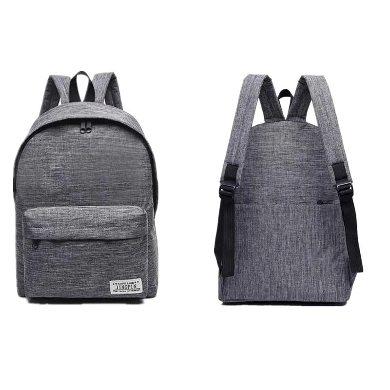 Холщовый рюкзак для мужчин и женщин повседневные серые рюкзаки ноутбука 15 дюймов