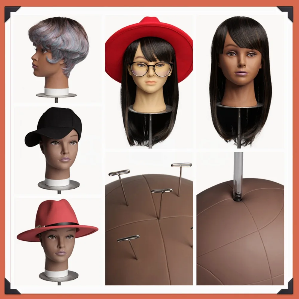 

Soft PVC Bald Mannequin Head StandHolder For Making Hair Styling Wigs and Hat Display Cosmetology Training Manikin Practice Head