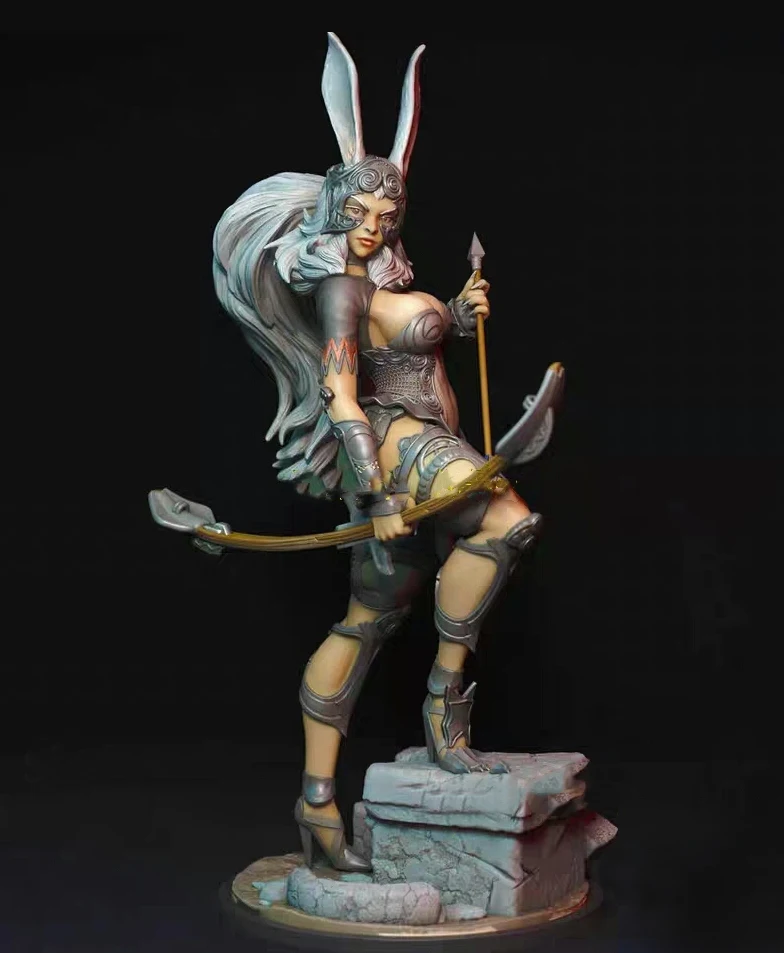 

1/24 75mm 1/18 100mm Resin Model Kits Rabbit Girl Warrior Unpainted No Color RW-290