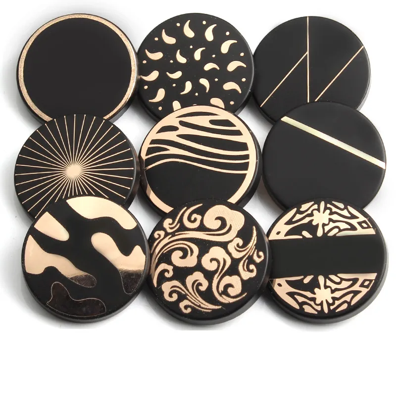 Модный классический черный металлический хвостовик кнопки декоративные круглые