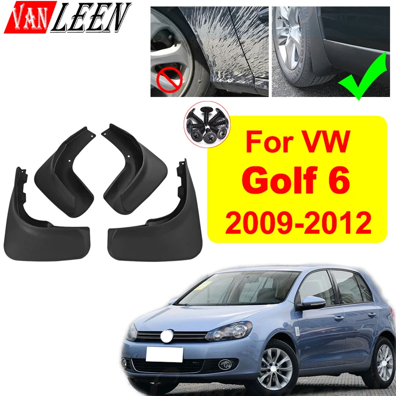 

4 шт., брызговики для Volkswagen VW Golf MK6 2009 2010 2011 2012