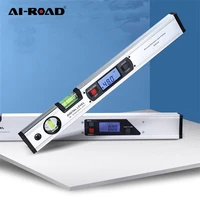 ai road digital protractor angle measuring instrument slope meter electronic level 360 degree level slope test ruler 400mm 1pc