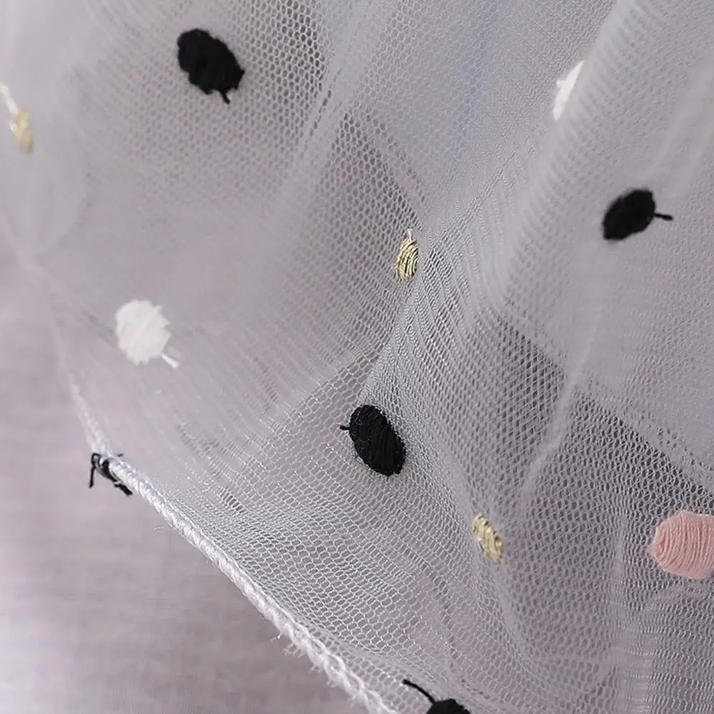 

Dot Print Flower Sleeveless Lace Dress for Baby Girl Tulle Princess Dress Girl Bridesmaid Pageant Gown Birthday Party Dress #B2