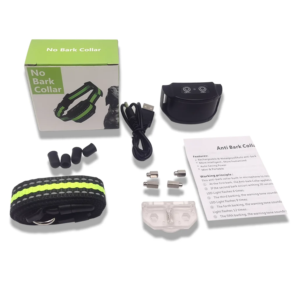 

E Dog Electric Shock Training Collar for Training Large Dogs High Quality Equipment Anti-Barking Waterproof Pet Bark Stopper