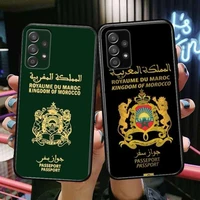 coat of arms of morocco flag phone case hull for samsung galaxy a70 a50 a51 a71 a52 a40 a30 a31 a90 a20e 5g s black shell art ce