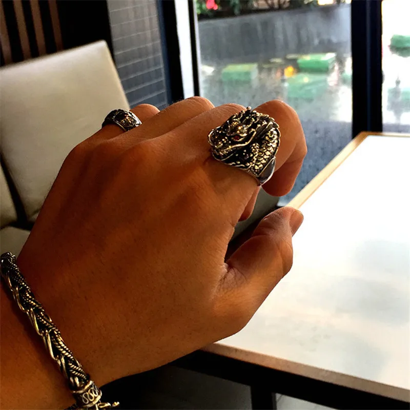 Мужские кольца с головой дракона Blaike вечерние ювелирные изделия из сплава