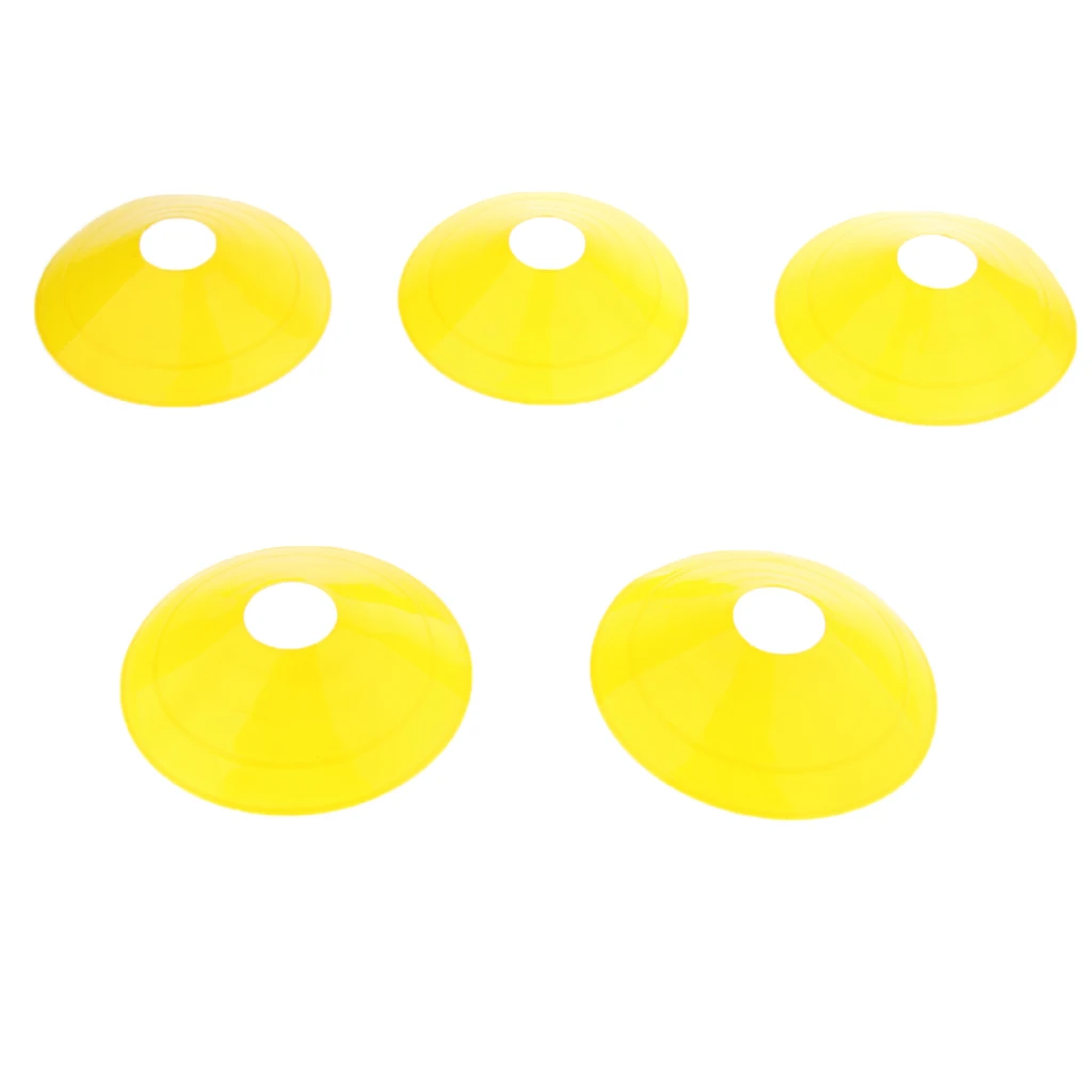 

5 Pcs Assorted Color Disc Cones Boundary Marker Skating Agility Training Aid