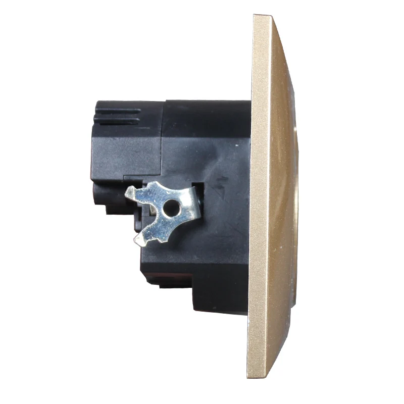 Настенное зарядное устройство с двумя USB портами 5 В 2 А золотистого