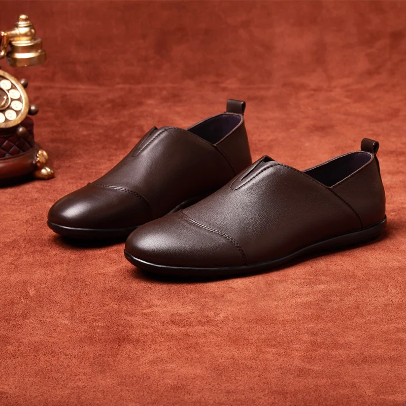

Fashion men Shoes Loafers Men genuine Leather Shoes spring autumn Casual Breathable dress Peas Shoes men Zapatillas Hombre